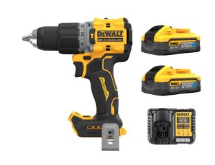 Dewalt 18v Brushless POWERSTACK™ Combi Drill DCD805N and 2 x 5ah PowerStack Battery and Charger