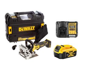DEWALT DCW682NT XR Brushless Biscuit Jointer 18V Bare Unit DEWDCW682NT DCW682NT-XJ With 1 x 18v 5.0Ah Battery DCB184 & Charger