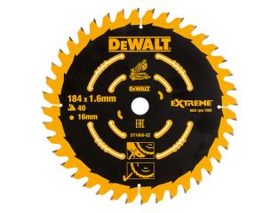 DeWALT Cordless Mitre Saw Blade For DCS365 184 x 16mm x 40T DEWDT1668QZ