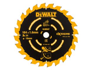 DeWALT Cordless Mitre Saw Blade For DCS365 184 x 16mm x 24T DEWDT1669QZ
