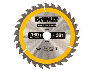 DeWALT Portable Construction Circular Saw Blade 160 x 20mm x 30T DEWDT1932QZ