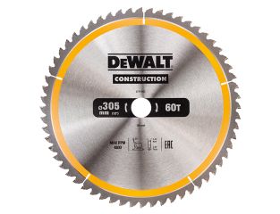 DeWALT Stationary Construction Circular Saw Blade 305 x 30mm x 60T ATB/Neg DEWDT1960QZ