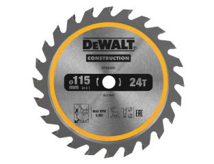 DeWALT DT20420 TCT Construction Circular Saw Blade 115 x 9.5mm x 24T DEWDT20420QZ