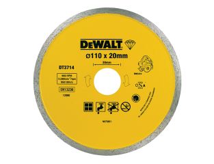 DeWALT DT3714 Diamond Tile Blade 110 x 20mm DEWDT3714QZ
