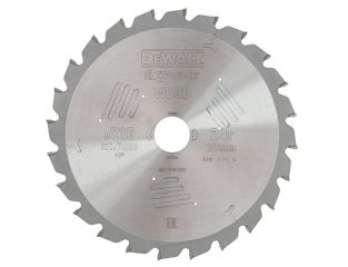 DeWALT Series 60 Circular Saw Blade 216 x 30mm x 24T ATB/Neg DEWDT4310QZ