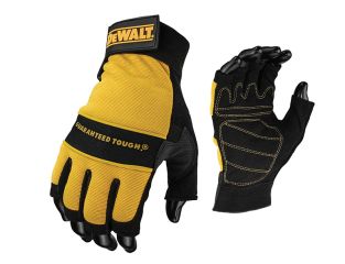 DeWALT Fingerless Synthetic Padded Leather Palm Gloves DEWPERFORM4
