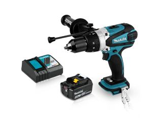 Makita DHP458Z 18v LXT Li-ion Combi Drill with 5ah Battery and Charger