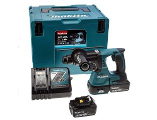 Makita SDS+ Rotary Hammer 24mm with 2 x 5ah Battery and Charger DHR242RTJ