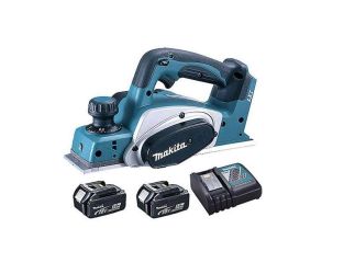 Makita DKP180Z 18V Planer 82mm Body and 2 x 5.0Ah Batteries and Charger