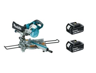 Makita Twin 18v Brushless 190mm Slide Compound Mitre Saw DLS714NZ with 6ah Batteries