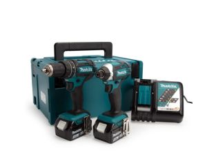 Makita 18v Impact and Combi Twin Kit with Batteries and Charger DLX2131TJ