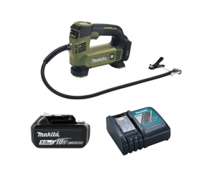 Makita 18v LXT Cordless Inflator Olive with 5ah Battery and Charger