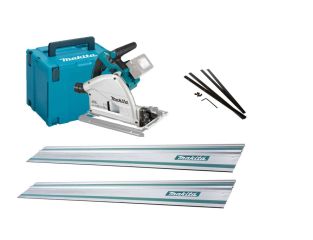 Makita DSP600ZJ 36v Brushless Plunge Saw, 1.5M Rails and Connectors