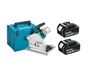 Makita DSP600ZJ 36v Brushless Plunge Saw and 5ah Batteries