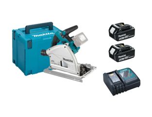 Makita DSP600ZJ 36v Brushless Plunge Saw, 5ah Batteries and Charger