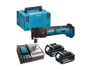 Makita DTM51Z 18v Li-Ion Multi-Tool LXT with 2 x 5ah Batteries, Charger & Case