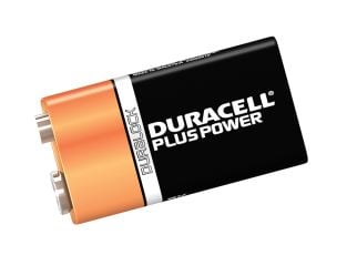 Duracell 9V Cell Plus Power MN1604/6LR6 Batteries (Pack 2) DUR9VK2P