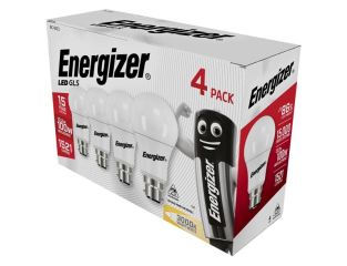 Energizer® LED BC (B22) Opal GLS Non-Dimmable Bulb, Warm White 1521 lm 13.2W (Pack 4) ENGS14423