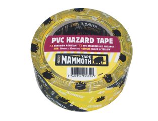Everbuild PVC Hazard Tape Black / Yellow 50mm x 33m EVB2HAZYW