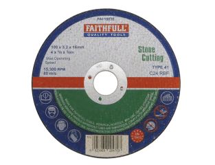 Faithfull Stone Cut Off Disc 100 x 3.2 x 16mm FAI1003S