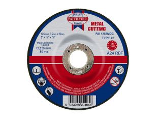 Faithfull Depressed Centre Metal Cutting Disc 125 x 3.2 x 22.23mm FAI1253MDC