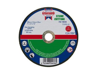 Faithfull Stone Cut Off Disc 180 x 3.2 x 22.23mm FAI1803S