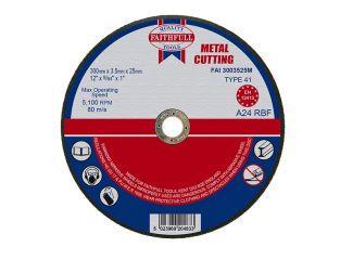 Faithfull Metal Cut Off Disc 300 x 3.5 x 25.4mm FAI3003525M