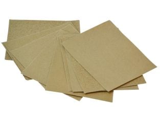 Faithfull Cork Block Glasspaper Sanding Sheets Assorted (Pack 10) FAIACBGPA