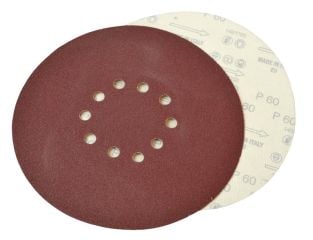 Faithfull Dry Wall Sanding Discs for Flex Machines 225mm Assorted (Pack 10) FAIADRYDISCF