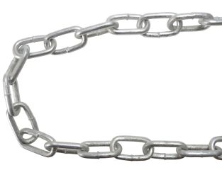 Faithfull Galvanised Chain Link 8mm x 10m Reel - Max. Load 450kg FAICHGL810