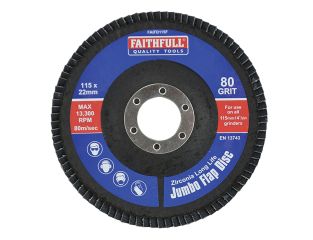 Faithfull Abrasive Jumbo Flap Disc 115mm Fine FAIFD115F