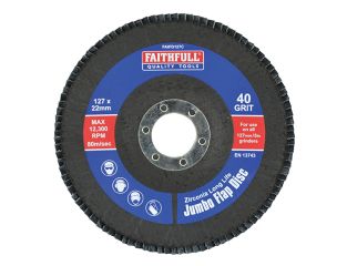 Faithfull Abrasive Jumbo Flap Disc 127mm Coarse FAIFD127C