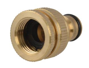 Faithfull Brass Dual Tap Connector 12.5-19mm (1/2 - 3/4in) FAIHOSETC