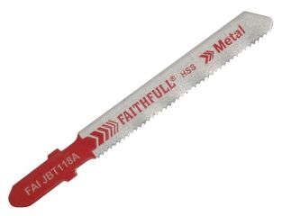 Faithfull 8009-HSS Metal Cutting Jigsaw Blades Pack of 5 T118A FAIJBT118A