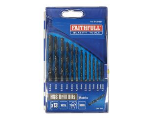 Faithfull HSS Drill Bit Set of 13 1.5 - 6.5mm FAIM13PSET