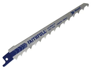 Faithfull S617K Sabre Saw Blade Wood 150mm 3 TPI (Pack of 5) FAISBS617K