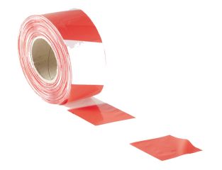 Faithfull Barrier Tape 70mm x 500m Red & White FAITAPEBARRW