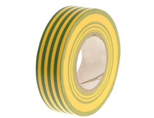 Faithfull PVC Electrical Tape Green / Yellow 19mm x 20m FAITAPEPVCGY