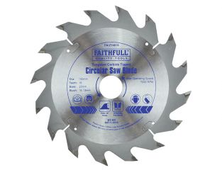 Faithfull TCT Circular Saw Blade 140 x 20mm x 16T POS FAIZ14016