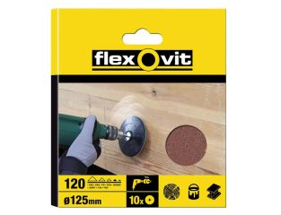 Flexovit Drill Mountable Discs 125mm Coarse 50G (Pack 10) FLV26377