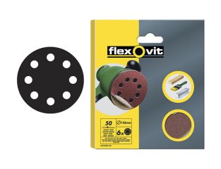 Flexovit Hook & Loop Sanding Discs 125mm Assorted (Pack 25) FLV26710