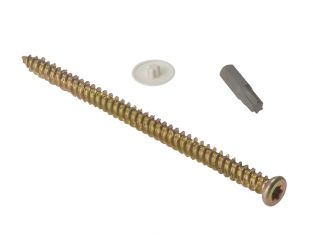 ForgeFix Concrete Frame Screw TORX® Compatible High-Low Thread ZYP 7.5 x 122mm Box 100 FORCFS122