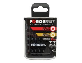ForgeFix ForgeFast PZ/TX Compatible Impact Bit Set, 31 Piece FORFFBSPZT31