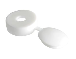 ForgeFix Hinged Cover Cap White No. 6-8 Bag 100 FORHCC0M