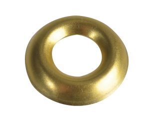 ForgeFix Screw Cup Washers Brass No.10 Forge Pack 20 FORFPSCW10B