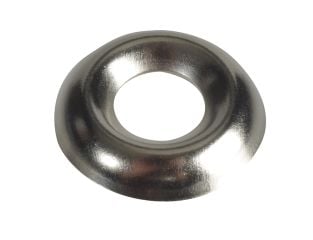 ForgeFix Screw Cup Washers Nickle Plated No.10 Forge Pack 20 FORFPSCW10N