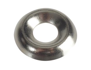 ForgeFix Screw Cup Washers Nickle Plated No.8 Forge Pack 20 FORFPSCW8N