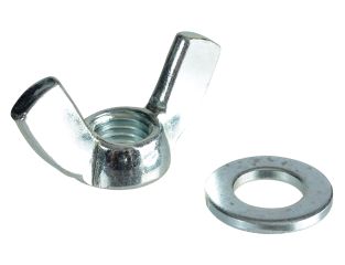ForgeFix Wing Nut & Washers ZP M12 Forge Pack 4 FORFPWING12