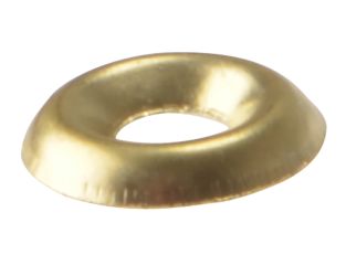ForgeFix Screw Cup Washers Solid Brass Polished No.10 Bag 200 FORSCW10BM