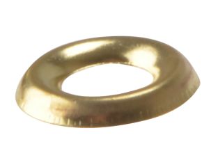 ForgeFix Screw Cup Washers Solid Brass Polished No.8 Bag 200 FORSCW8BM